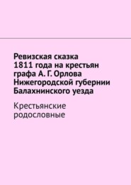 Ревизская сказка 1811 года на крестьян графа А. Г. Орлова Нижегородской губернии Балахнинского уезда. Крестьянские родословные