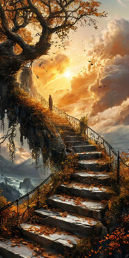 Вымышленные ступени вывели наверх.