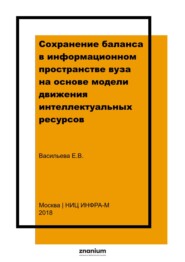 Сохранение баланса в информационном пространстве вуза на основе модели движения интеллектуальных ресурсов