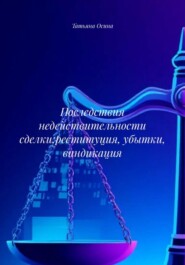 Последствия недействительности сделки:реституция, убытки, виндикация