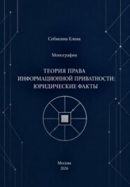 Монография. Теория права информационной приватности: юридические факты