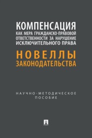 Компенсация как мера гражданско-правовой ответственности за нарушение исключительного права. Новеллы законодательства