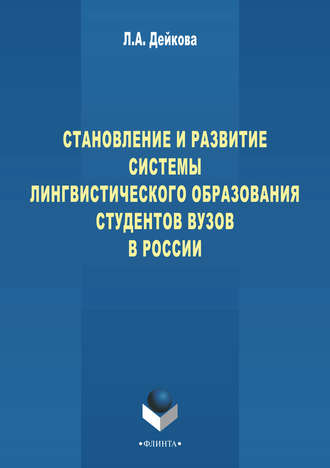 Становление и развитие системы лингвистического образования студентов вузов России