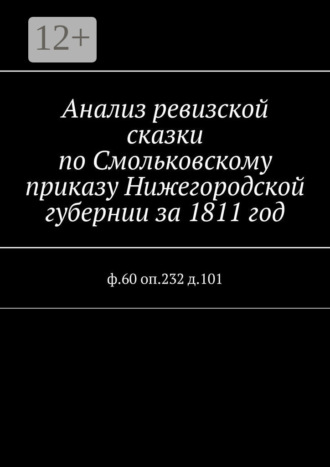 Анализ ревизской сказки по Смольковскому приказу Нижегородской губернии за 1811 год. ф.60 оп.232 д.101