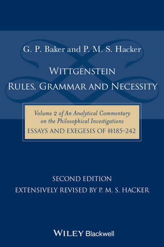 Wittgenstein: Rules, Grammar and Necessity