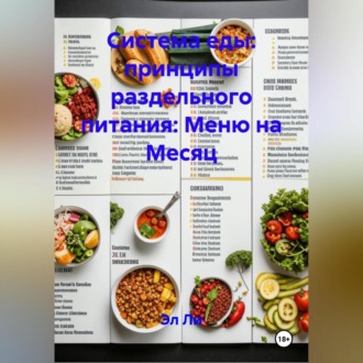 «Система еды: принципы раздельного питания»: Меню на Месяц