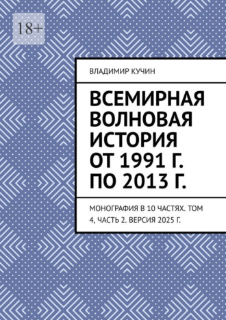 Всемирная волновая история от 1991 г. по 2013 г. Монография в 10 частях. Том 4, часть 2. Версия 2025 г.
