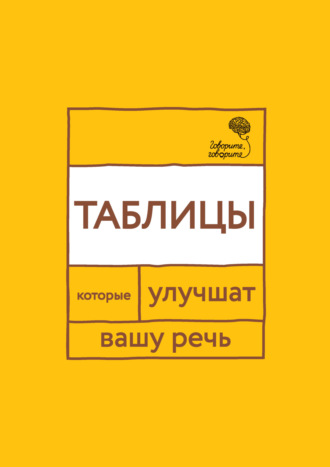 «Говорите, говорите!» Таблицы, которые улучшат вашу речь. Часть 1