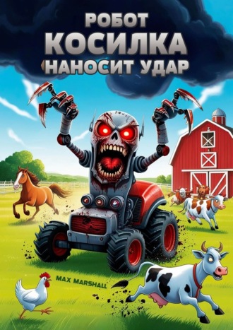 Робот косилка наносит удар