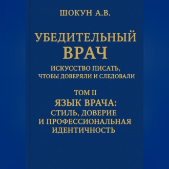 Убедительный врач: искусство писать, чтобы доверяли и следовали Том II. Язык врача: стиль, доверие и профессиональная идентичность