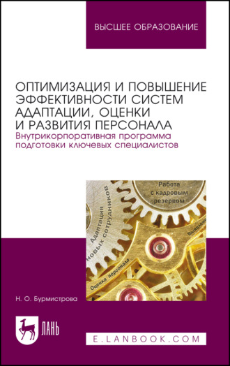 Оптимизация и повышение эффективности систем адаптации, оценки и развития персонала. Внутрикорпоративная программа подготовки ключевых специалистов. Учебное пособие для вузов. 4-е издание, стереотипное