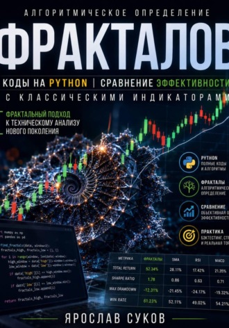 Алгоритмическое определение фракталов, коды на Python, сравнение эффективности с классическими индикаторами