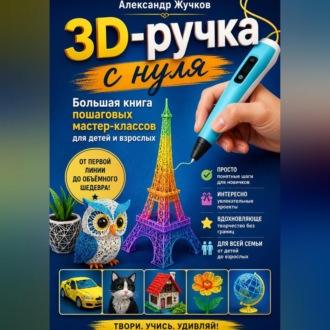 3D-ручка с нуля. Большая книга пошаговых мастер-классов для детей и взрослых