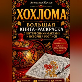 Хохлома. Большая книга-раскраска с интересными фактами и историей росписи.