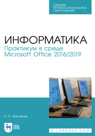 Информатика. Практикум в среде Microsoft Office 2016/2019. Учебное пособие для СПО. 5-е издание, стереотипное