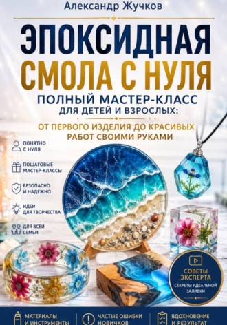 Эпоксидная смола с нуля. Полный мастер-класс для детей и взрослых: от первого изделия до красивых работ своими руками