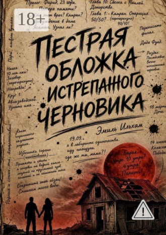 Пёстрая обложка истрёпанного черновика